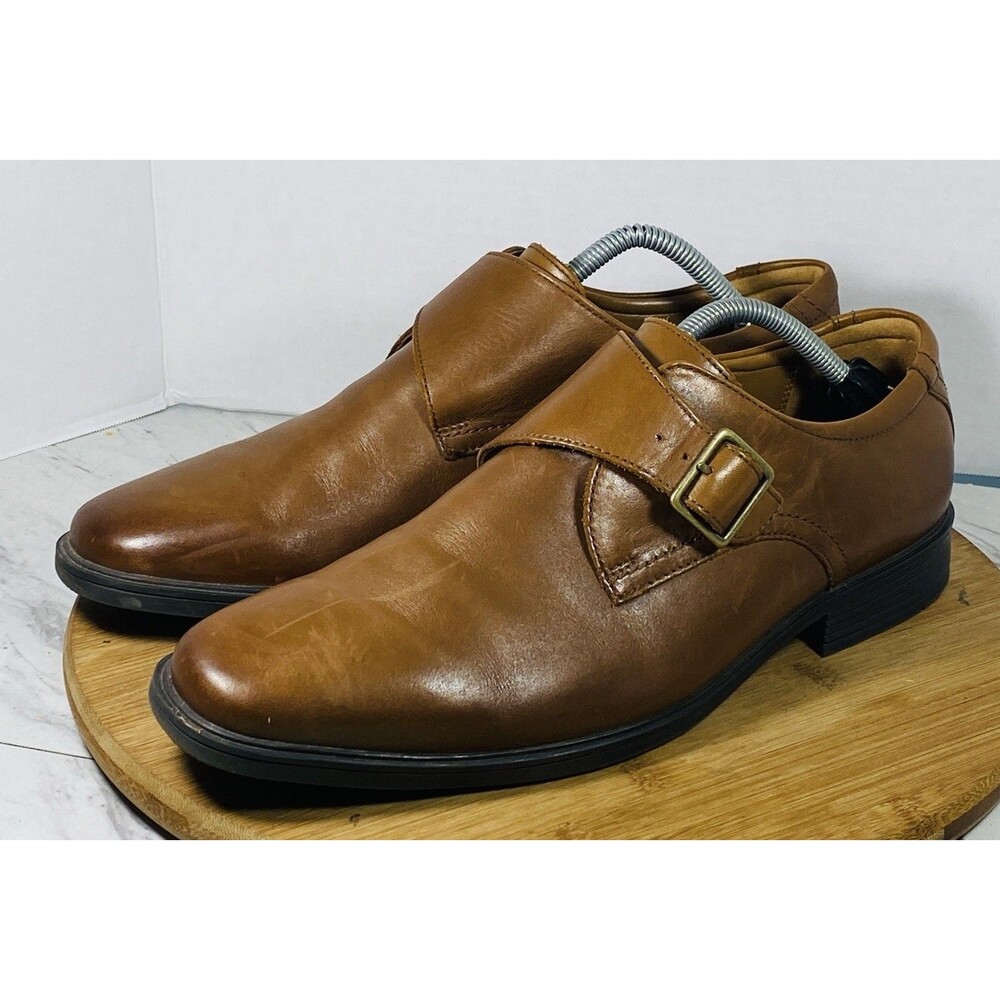 Clarks Collection 15770 Brown Leather Lace Up Oxfords Dress Shoes Mens 10.5M